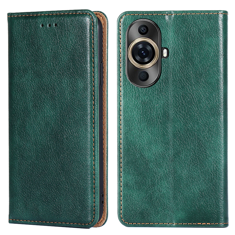 For Huawei nova 11 Pro / nova 11 Ultra Solid Color Wallet Case Stand Magnetic Closure Leather Phone Cover