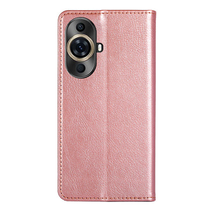 For Huawei nova 11 Pro / nova 11 Ultra Solid Color Wallet Case Stand Magnetic Closure Leather Phone Cover