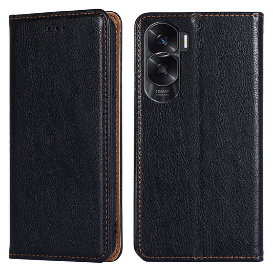 For Honor X50i 5G / 90 Lite 5G Leather Wallet Case Stand Magnetic Closure Solid Color Phone Cover