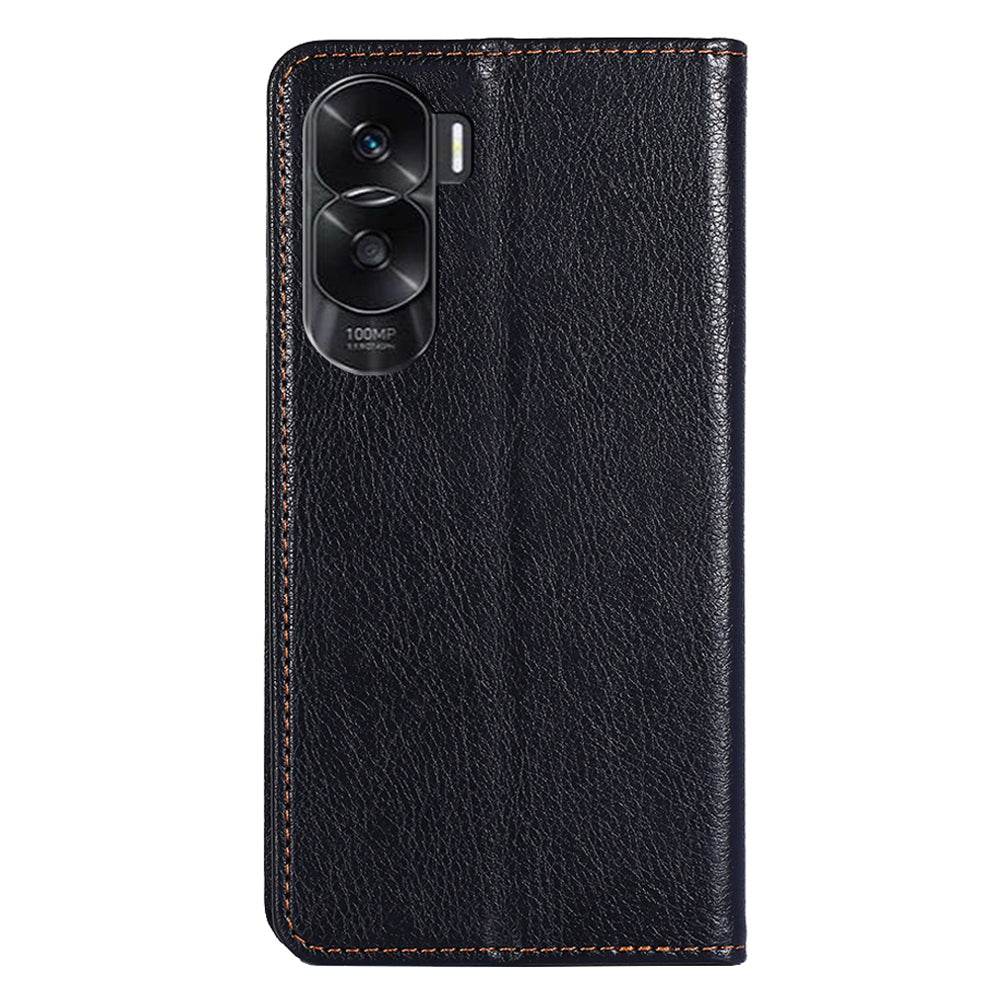 For Honor X50i 5G / 90 Lite 5G Leather Wallet Case Stand Magnetic Closure Solid Color Phone Cover