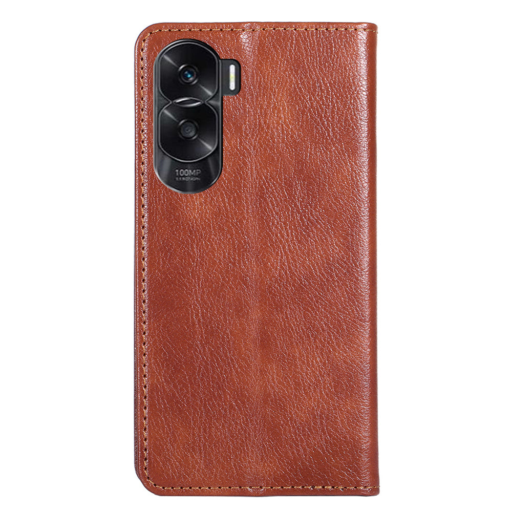 For Honor X50i 5G / 90 Lite 5G Leather Wallet Case Stand Magnetic Closure Solid Color Phone Cover