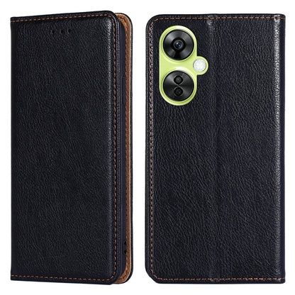 For OnePlus Nord CE 3 Lite 5G / Nord N30 5G Magnetic Closure Cover PU Leather Solid Color Wallet Smartphone Case with Stand