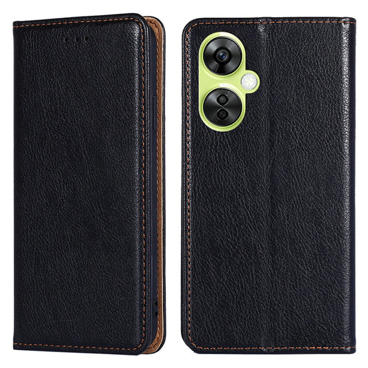 For OnePlus Nord CE 3 Lite 5G / Nord N30 5G Magnetic Closure Cover PU Leather Solid Color Wallet Smartphone Case with Stand