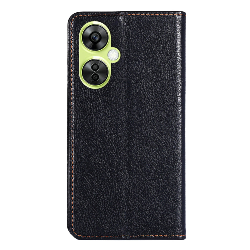 For OnePlus Nord CE 3 Lite 5G / Nord N30 5G Magnetic Closure Cover PU Leather Solid Color Wallet Smartphone Case with Stand