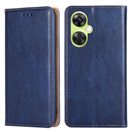 For OnePlus Nord CE 3 Lite 5G / Nord N30 5G Magnetic Closure Cover PU Leather Solid Color Wallet Smartphone Case with Stand