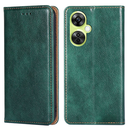 For OnePlus Nord CE 3 Lite 5G / Nord N30 5G Magnetic Closure Cover PU Leather Solid Color Wallet Smartphone Case with Stand