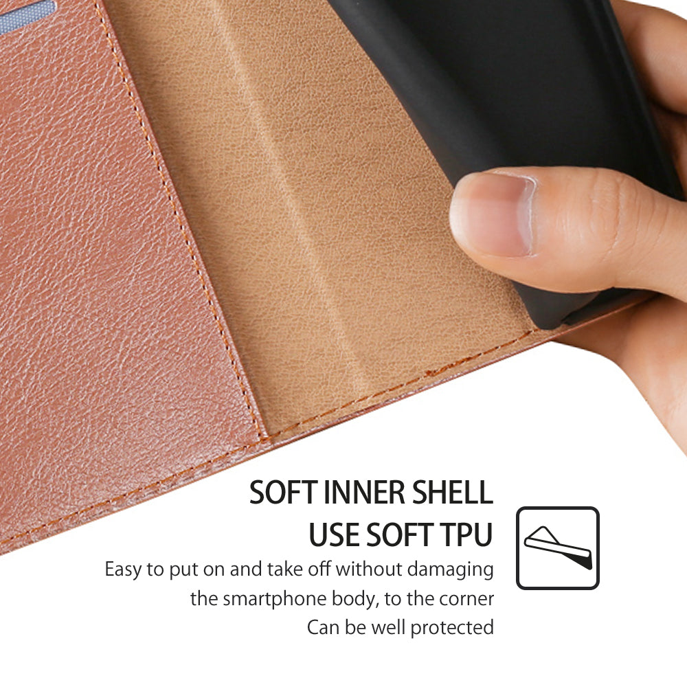 For OnePlus Nord CE 3 Lite 5G / Nord N30 5G Magnetic Closure Cover PU Leather Solid Color Wallet Smartphone Case with Stand