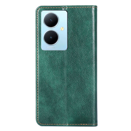 For vivo Y78+ 5G Solid Color Wallet PU Leather Case Stand Magnetic Closure Phone Cover