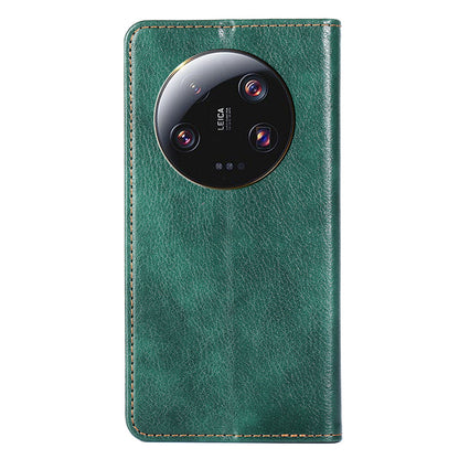 For Xiaomi 13 Ultra Wallet Phone Case PU Leather Solid Color Magnetic Closing Stand Smartphone Cover