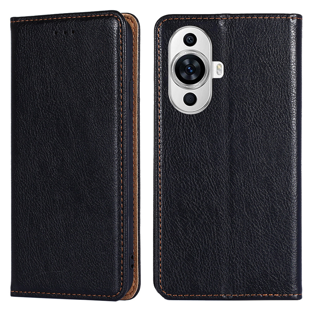 For Huawei nova 11 Magnetic Phone Case Stand Wallet Solid Color PU Leather Phone Cover