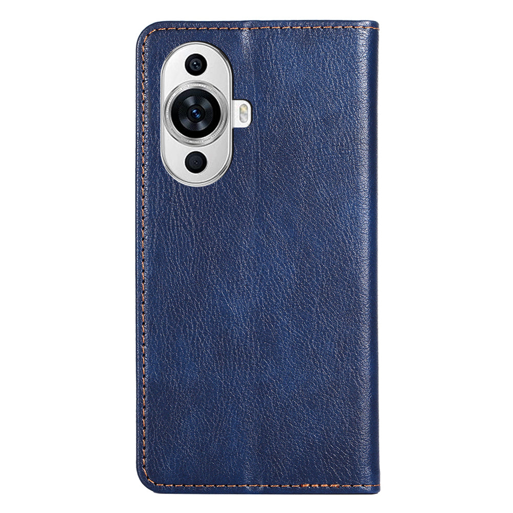 For Huawei nova 11 Magnetic Phone Case Stand Wallet Solid Color PU Leather Phone Cover