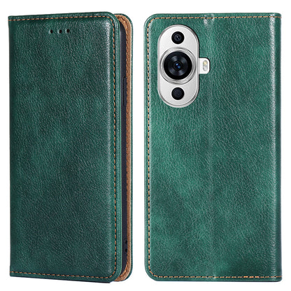 For Huawei nova 11 Magnetic Phone Case Stand Wallet Solid Color PU Leather Phone Cover