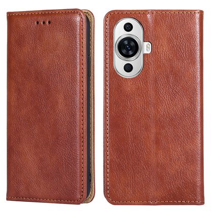 For Huawei nova 11 Magnetic Phone Case Stand Wallet Solid Color PU Leather Phone Cover