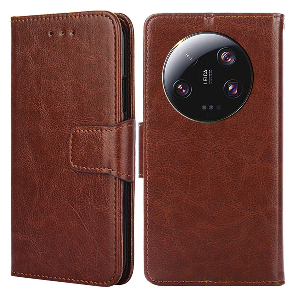 For Xiaomi 13 Ultra Textured PU Leather Phone Case Drop-proof Wallet Stand Cover