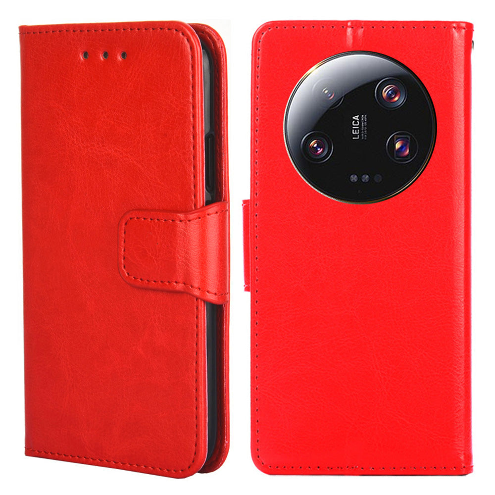 For Xiaomi 13 Ultra Textured PU Leather Phone Case Drop-proof Wallet Stand Cover