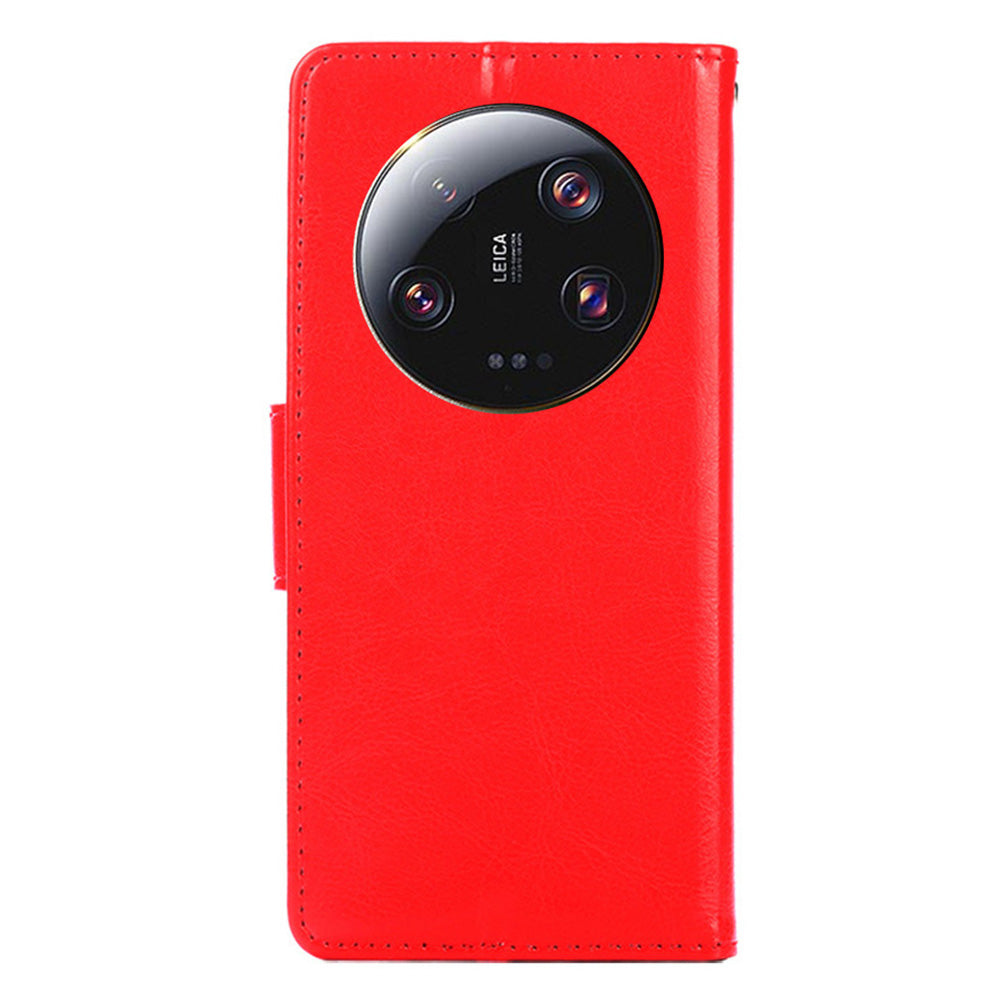 For Xiaomi 13 Ultra Textured PU Leather Phone Case Drop-proof Wallet Stand Cover