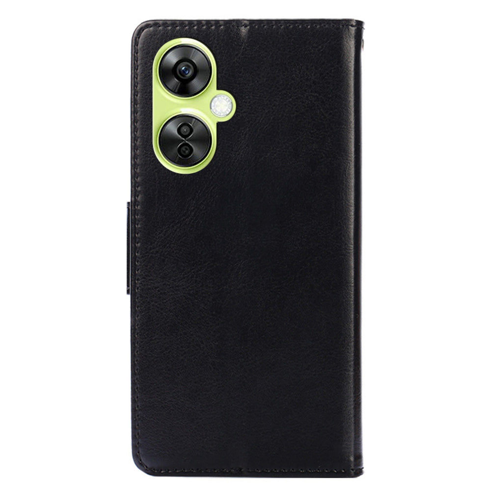 For OnePlus Nord CE 3 Lite 5G / Nord N30 5G Textured Leather Wallet Cover Drop-proof Flip Stand Phone Case