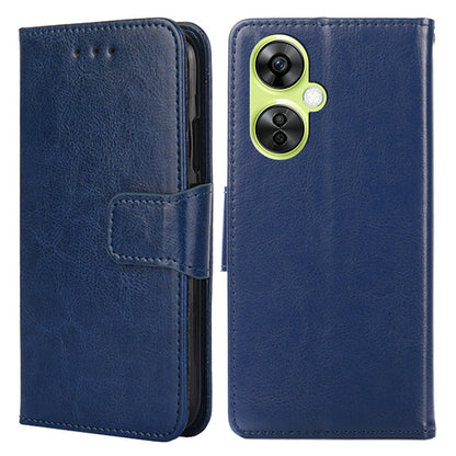 For OnePlus Nord CE 3 Lite 5G / Nord N30 5G Textured Leather Wallet Cover Drop-proof Flip Stand Phone Case