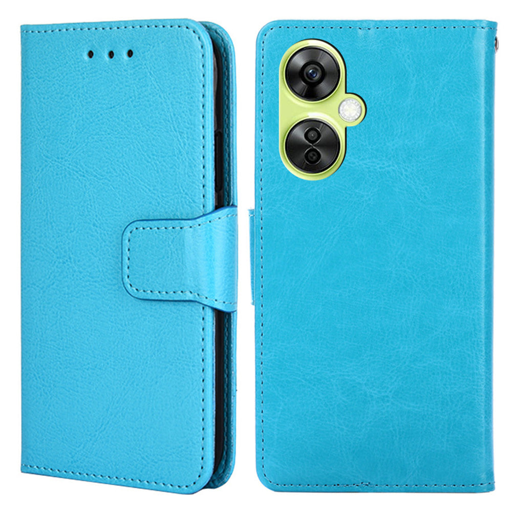 For OnePlus Nord CE 3 Lite 5G / Nord N30 5G Textured Leather Wallet Cover Drop-proof Flip Stand Phone Case