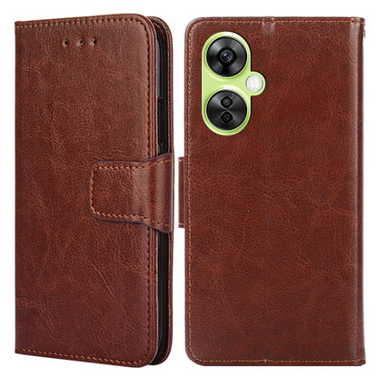 For OnePlus Nord CE 3 Lite 5G / Nord N30 5G Textured Leather Wallet Cover Drop-proof Flip Stand Phone Case