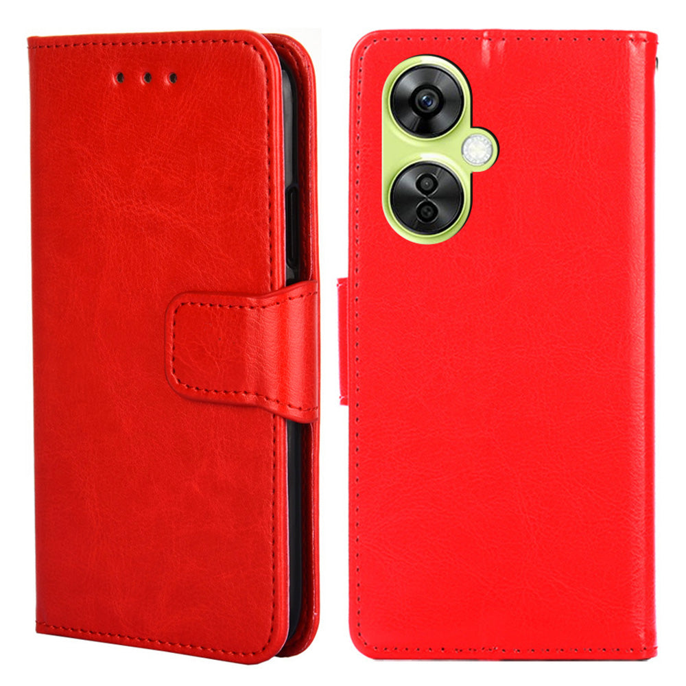 For OnePlus Nord CE 3 Lite 5G / Nord N30 5G Textured Leather Wallet Cover Drop-proof Flip Stand Phone Case