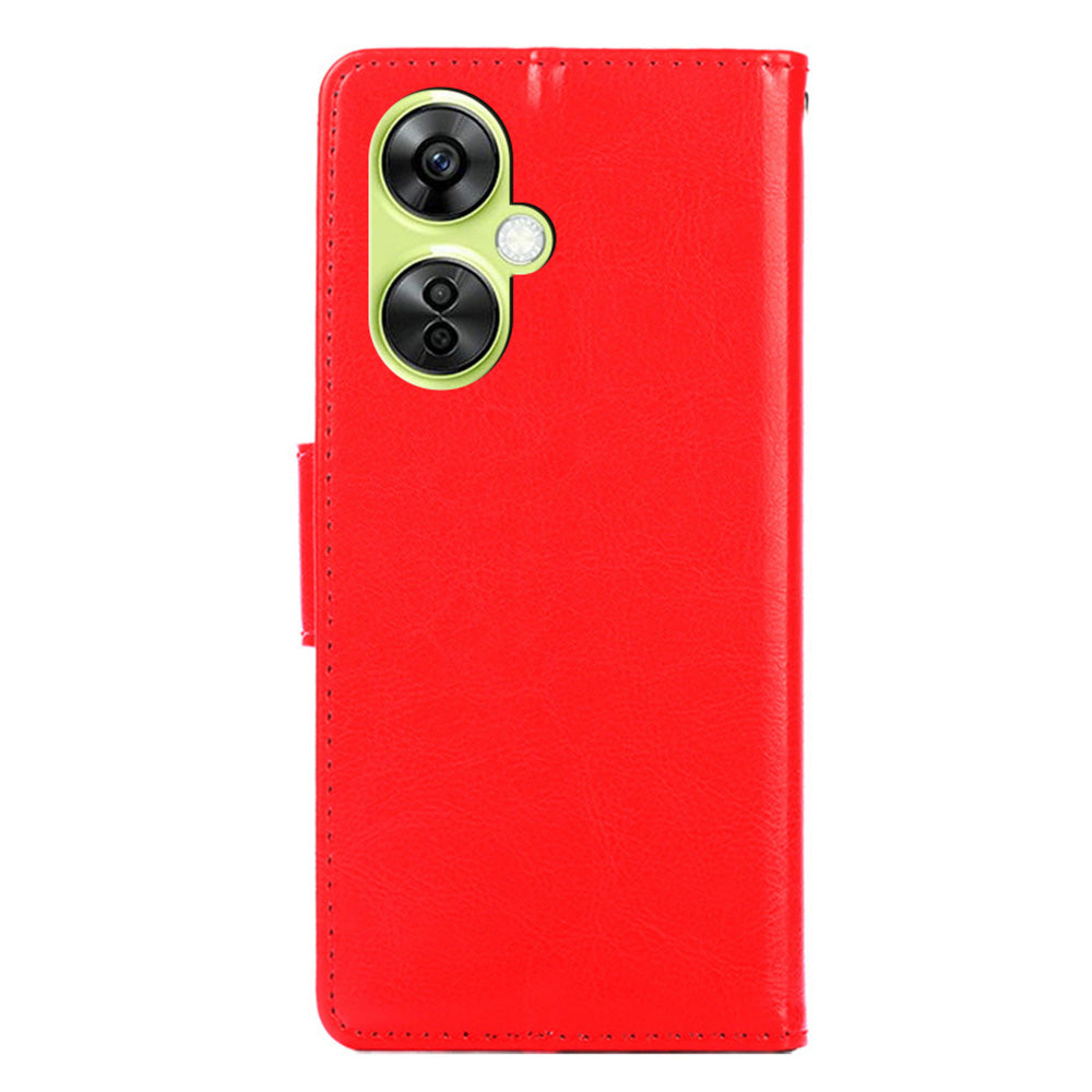 For OnePlus Nord CE 3 Lite 5G / Nord N30 5G Textured Leather Wallet Cover Drop-proof Flip Stand Phone Case