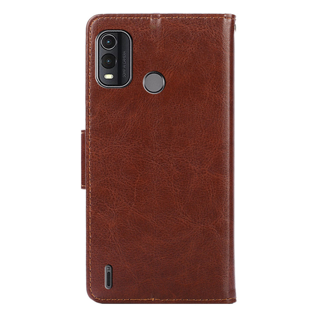 For Nokia G11 Plus 4G Magnetic Clasp Phone Case Textured PU Leather Wallet Stand Cover