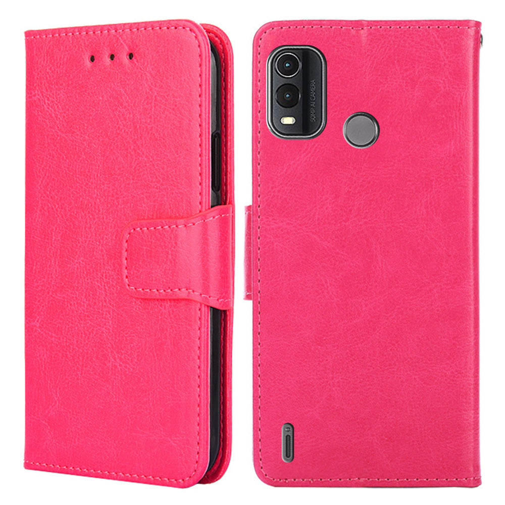 For Nokia G11 Plus 4G Magnetic Clasp Phone Case Textured PU Leather Wallet Stand Cover