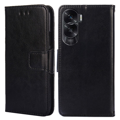 For Honor X50i 5G / 90 Lite 5G Textured Leather Wallet Stand Cover Shockproof Phone Case