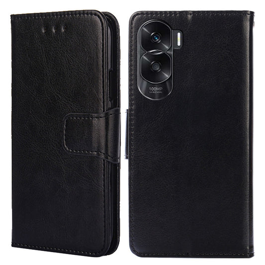 For Honor X50i 5G / 90 Lite 5G Textured Leather Wallet Stand Cover Shockproof Phone Case