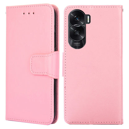 For Honor X50i 5G / 90 Lite 5G Textured Leather Wallet Stand Cover Shockproof Phone Case