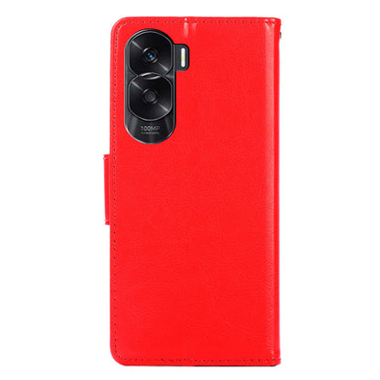 For Honor X50i 5G / 90 Lite 5G Textured Leather Wallet Stand Cover Shockproof Phone Case