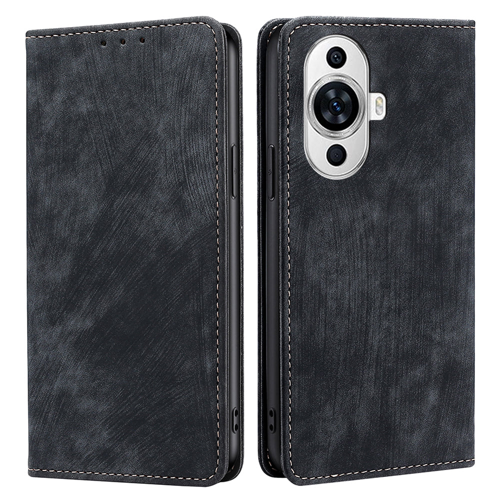 For Huawei nova 11 RFID Blocking Case Stand Wallet PU Leather Bump Proof Cellphone Cover