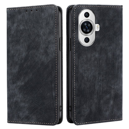 For Huawei nova 11 RFID Blocking Case Stand Wallet PU Leather Bump Proof Cellphone Cover
