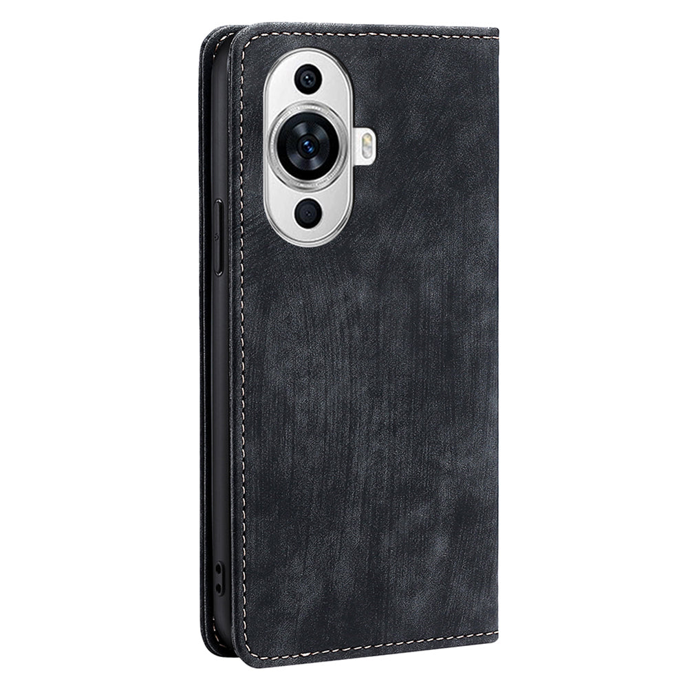 For Huawei nova 11 RFID Blocking Case Stand Wallet PU Leather Bump Proof Cellphone Cover
