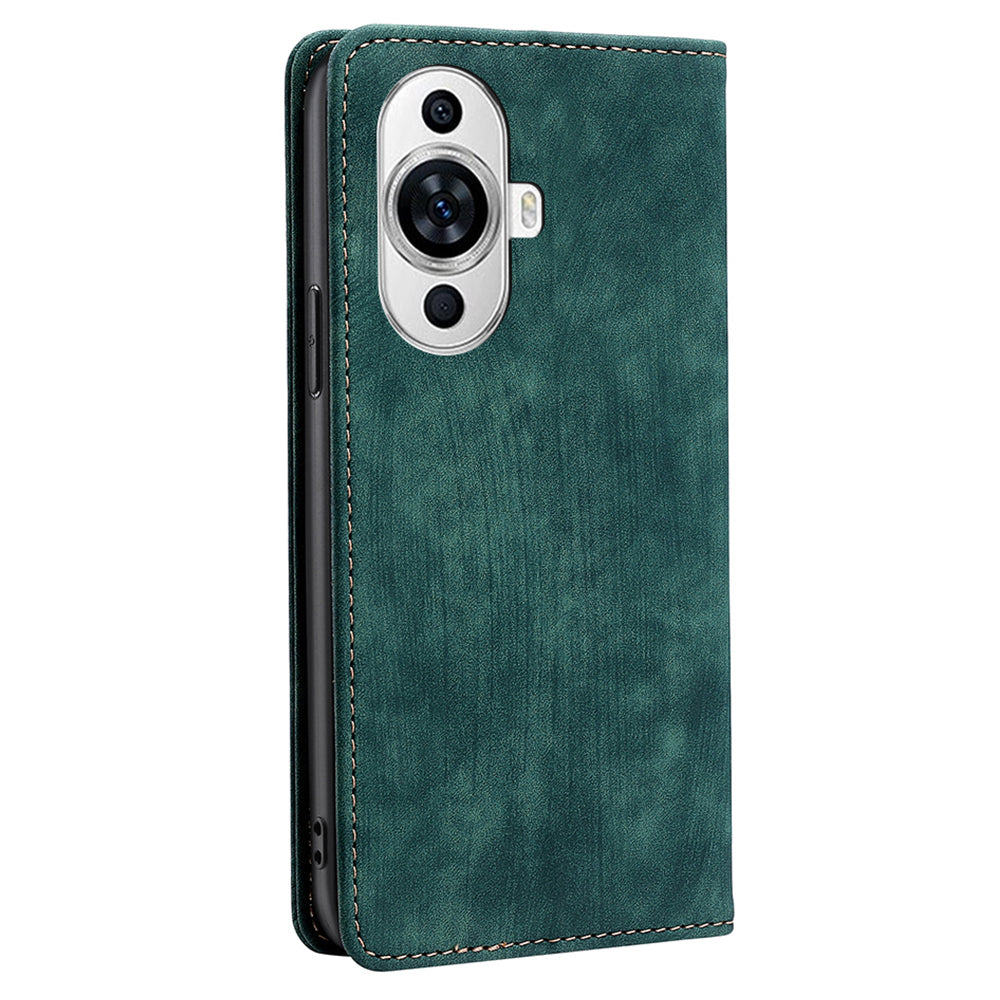 For Huawei nova 11 RFID Blocking Case Stand Wallet PU Leather Bump Proof Cellphone Cover