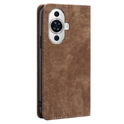For Huawei nova 11 RFID Blocking Case Stand Wallet PU Leather Bump Proof Cellphone Cover