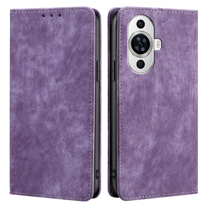 For Huawei nova 11 RFID Blocking Case Stand Wallet PU Leather Bump Proof Cellphone Cover