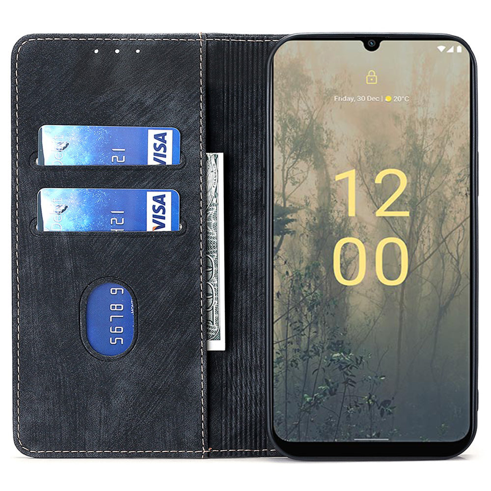 Wallet Phone Stand Case for Nokia G11 Plus 4G RFID Blocking PU Leather+TPU Cell Phone Cover