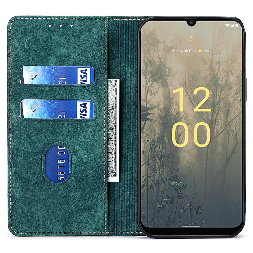 Wallet Phone Stand Case for Nokia G11 Plus 4G RFID Blocking PU Leather+TPU Cell Phone Cover