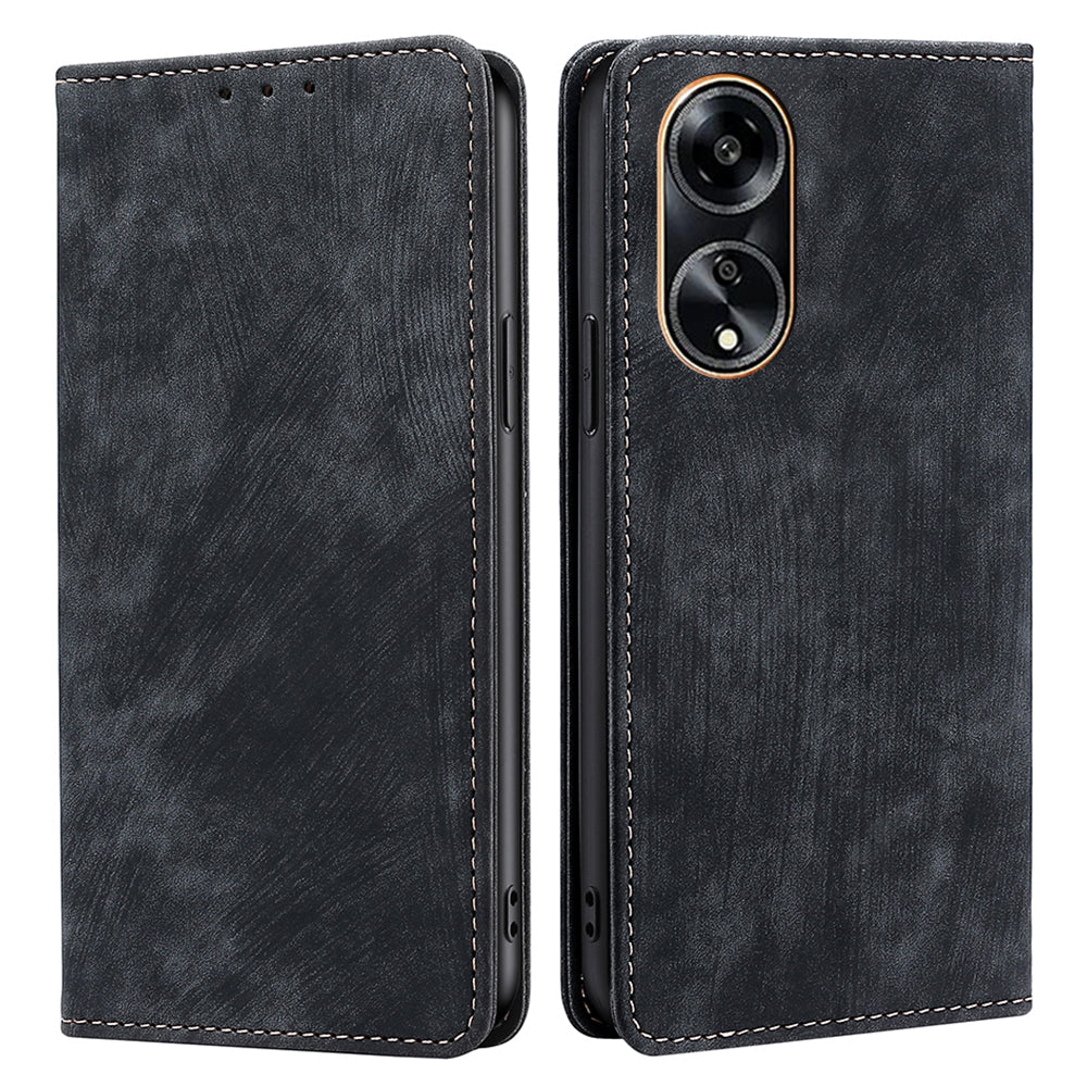 For Oppo A1 5G / A98 5G / F23 5G Protective Cover Case RFID Blocking Wallet PU Leather Stand Phone Cover