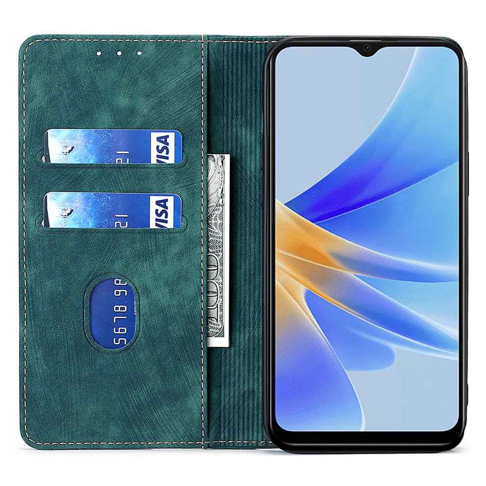 For Oppo A1 5G / A98 5G / F23 5G Protective Cover Case RFID Blocking Wallet PU Leather Stand Phone Cover