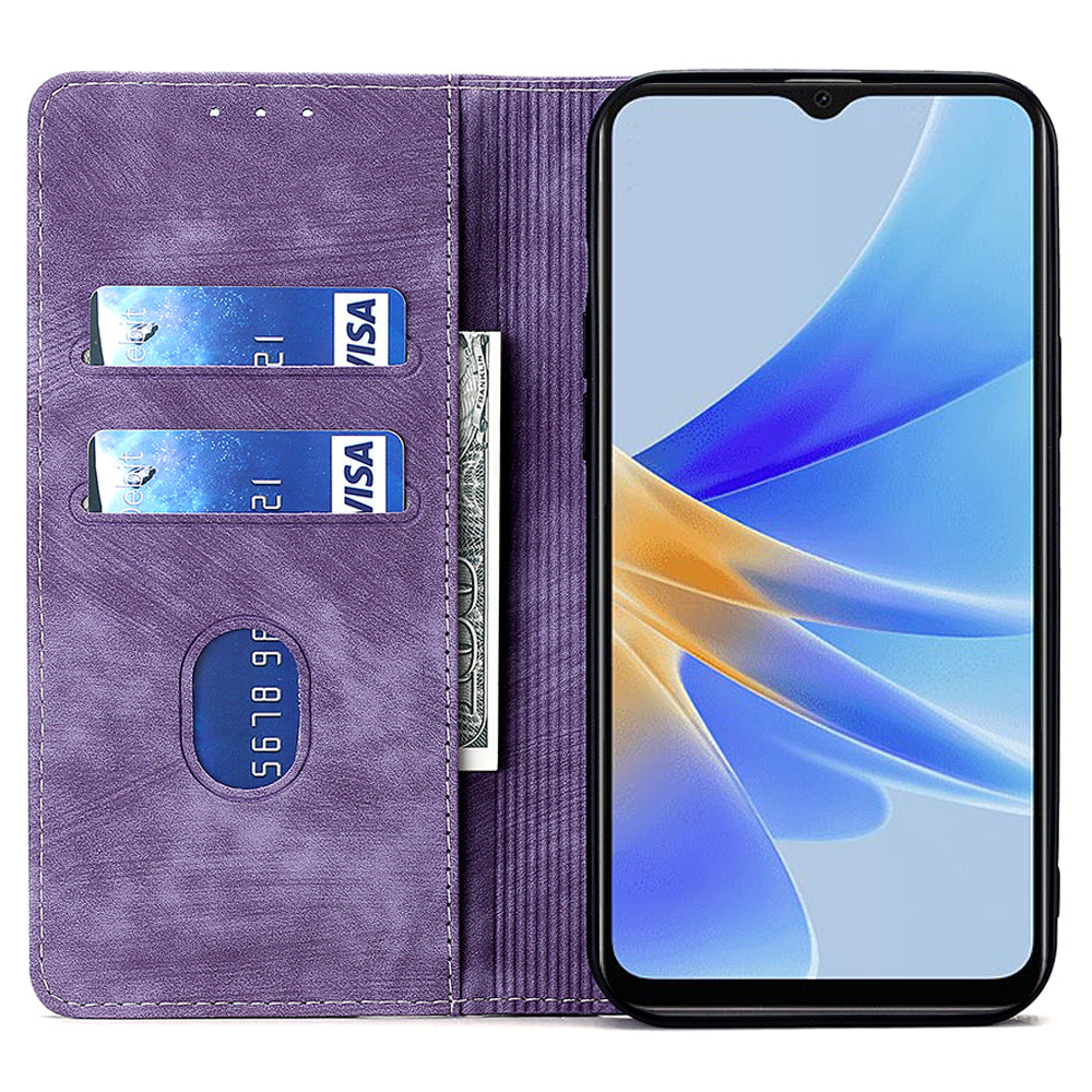 For Oppo A1 5G / A98 5G / F23 5G Protective Cover Case RFID Blocking Wallet PU Leather Stand Phone Cover
