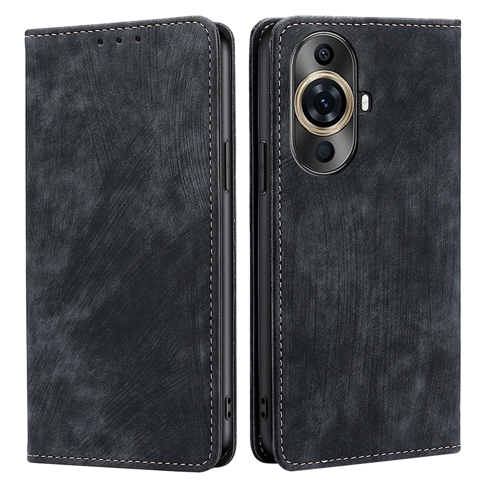 RFID Blocking Wallet Case for Huawei nova 11 Pro / nova 11 Ultra PU Leather Stand Mobile Phone Cover