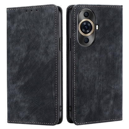 RFID Blocking Wallet Case for Huawei nova 11 Pro / nova 11 Ultra PU Leather Stand Mobile Phone Cover