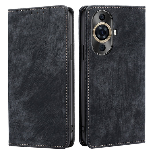 RFID Blocking Wallet Case for Huawei nova 11 Pro / nova 11 Ultra PU Leather Stand Mobile Phone Cover