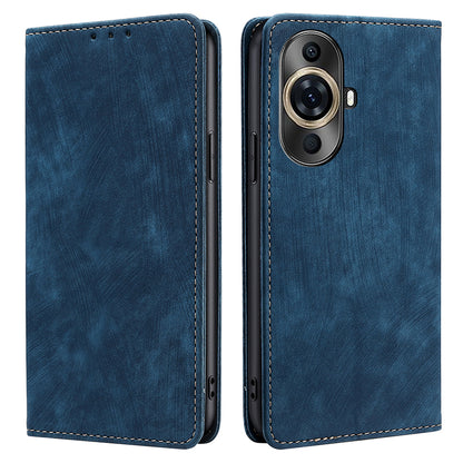 RFID Blocking Wallet Case for Huawei nova 11 Pro / nova 11 Ultra PU Leather Stand Mobile Phone Cover