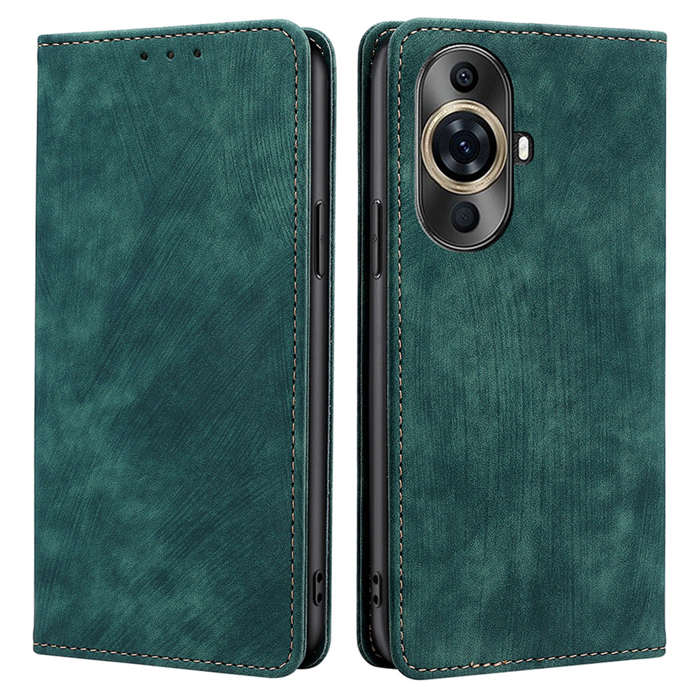 RFID Blocking Wallet Case for Huawei nova 11 Pro / nova 11 Ultra PU Leather Stand Mobile Phone Cover