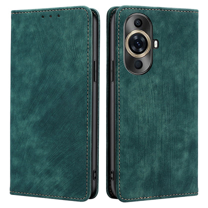 RFID Blocking Wallet Case for Huawei nova 11 Pro / nova 11 Ultra PU Leather Stand Mobile Phone Cover