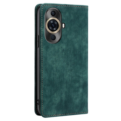 RFID Blocking Wallet Case for Huawei nova 11 Pro / nova 11 Ultra PU Leather Stand Mobile Phone Cover
